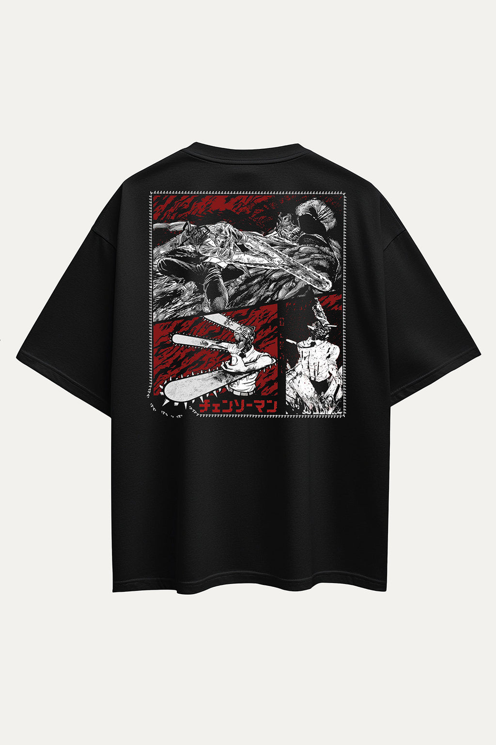 Camisetas Oversize Negra Denji de Unisex