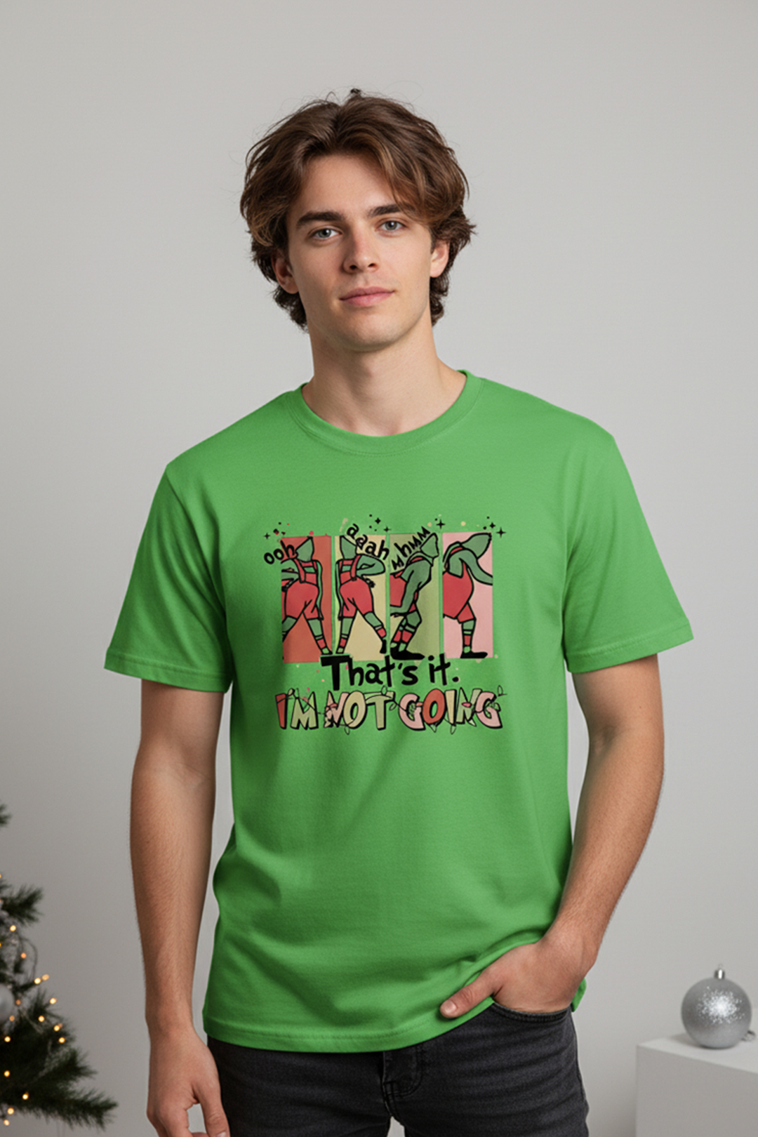 Camisetas Manga corta Verde Grinch de Unisex