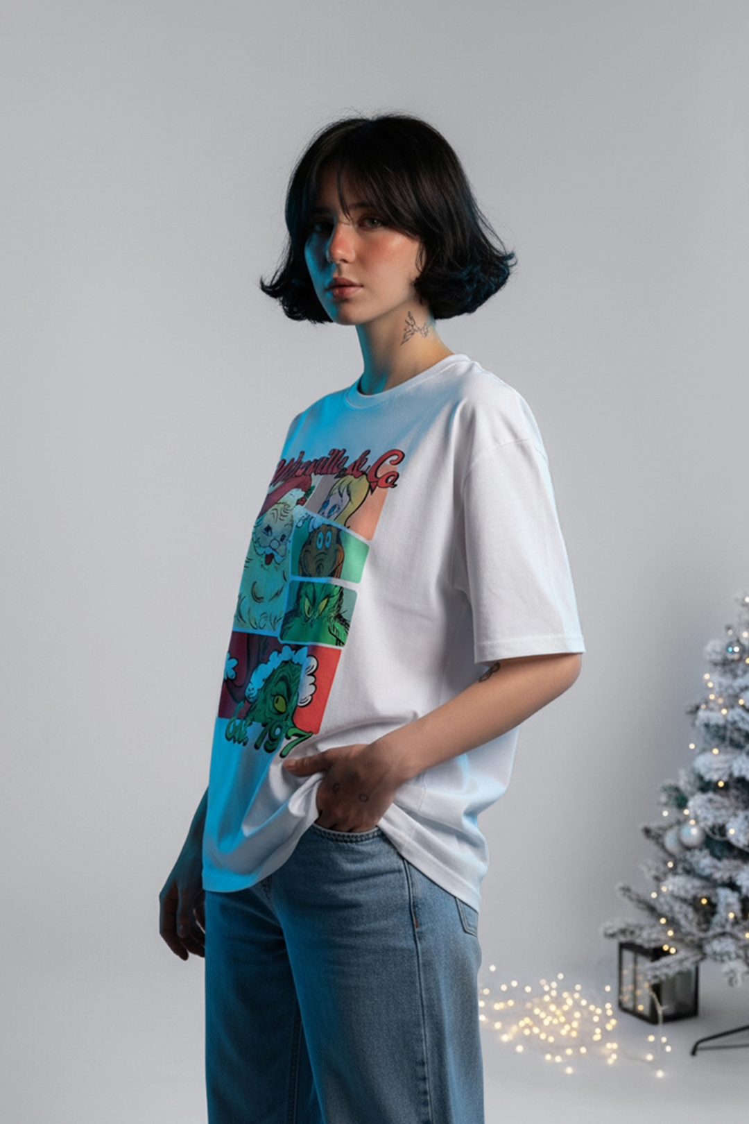 Camisetas Manga corta Blanca Navidad 1957 de Unisex