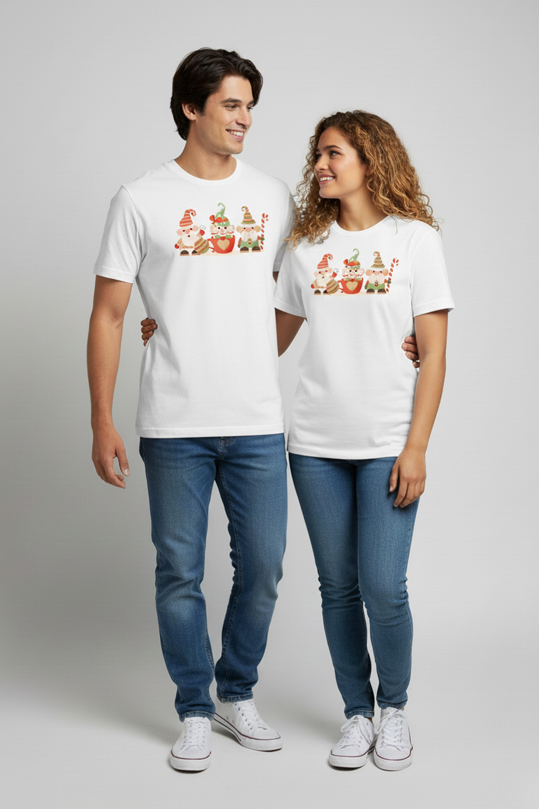 Camisetas Manga corta Blanca Duendes de Unisex