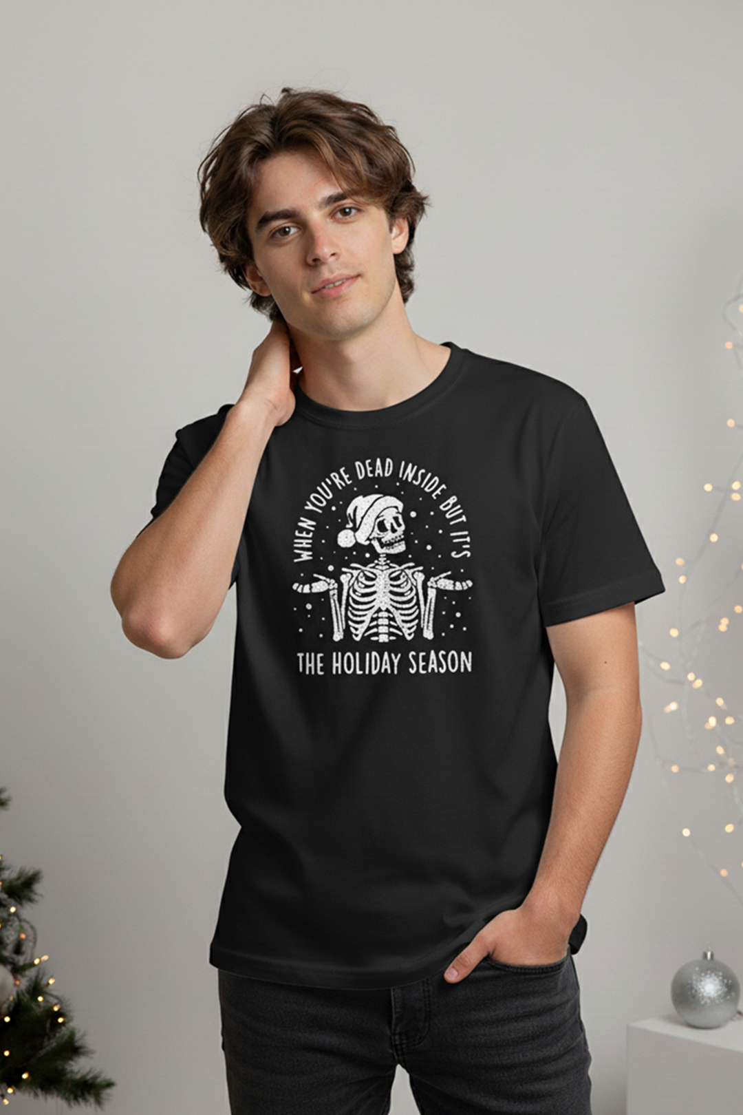 Camisetas Manga corta Negra Holiday Season de Unisex