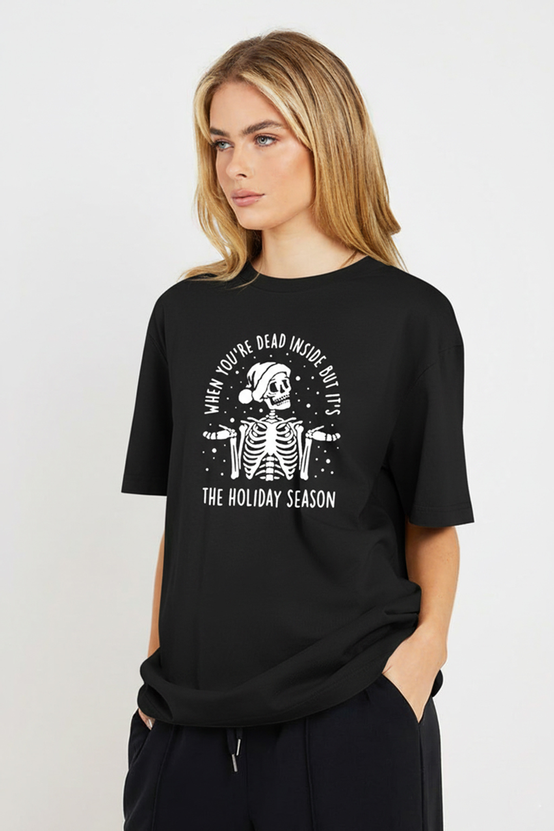 Camisetas Manga corta Negra Holiday Season de Unisex