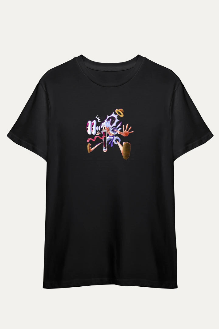 Camisetas Manga corta Negra Luffy de One Piece | Mujer