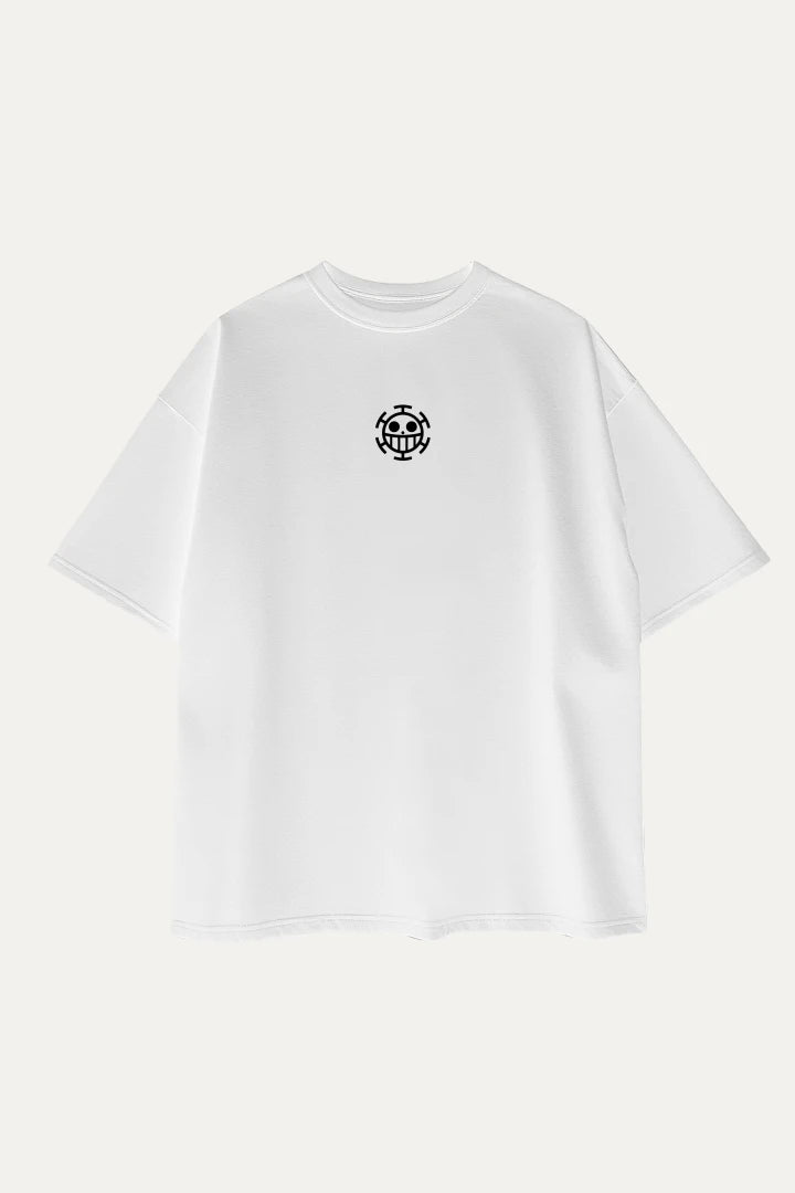 Camisetas Oversize Blanca Trafalgar Law de One Piece | Mujer
