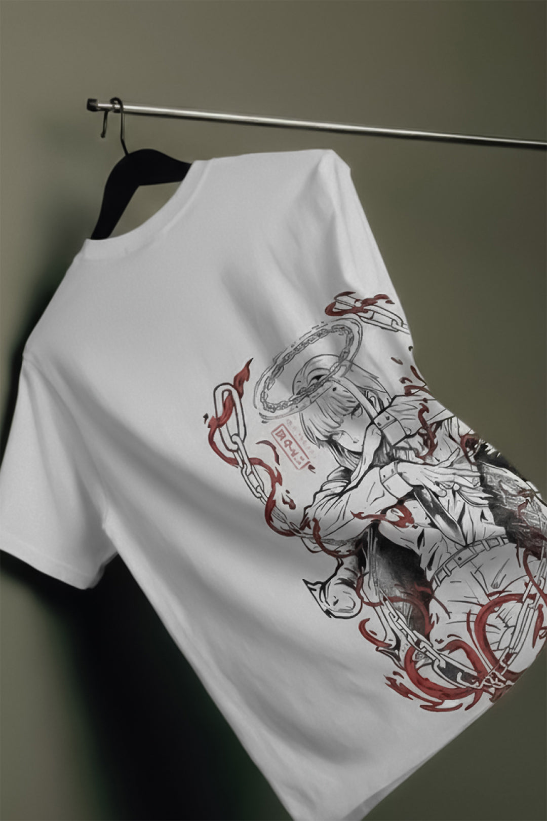 Camisetas Oversize Blanca Makima de Mujer