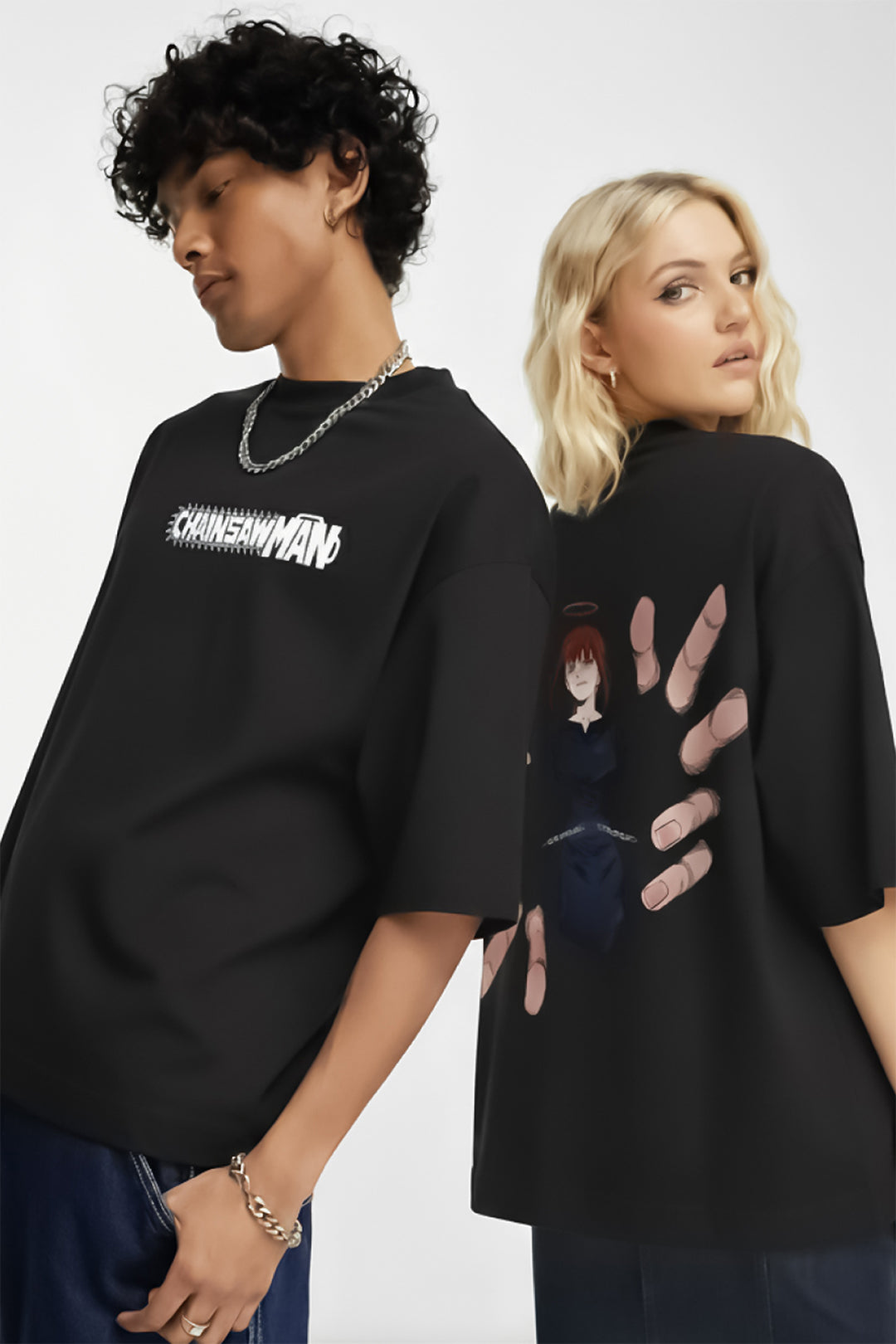 Camisetas Oversize Negra Makima de Unisex
