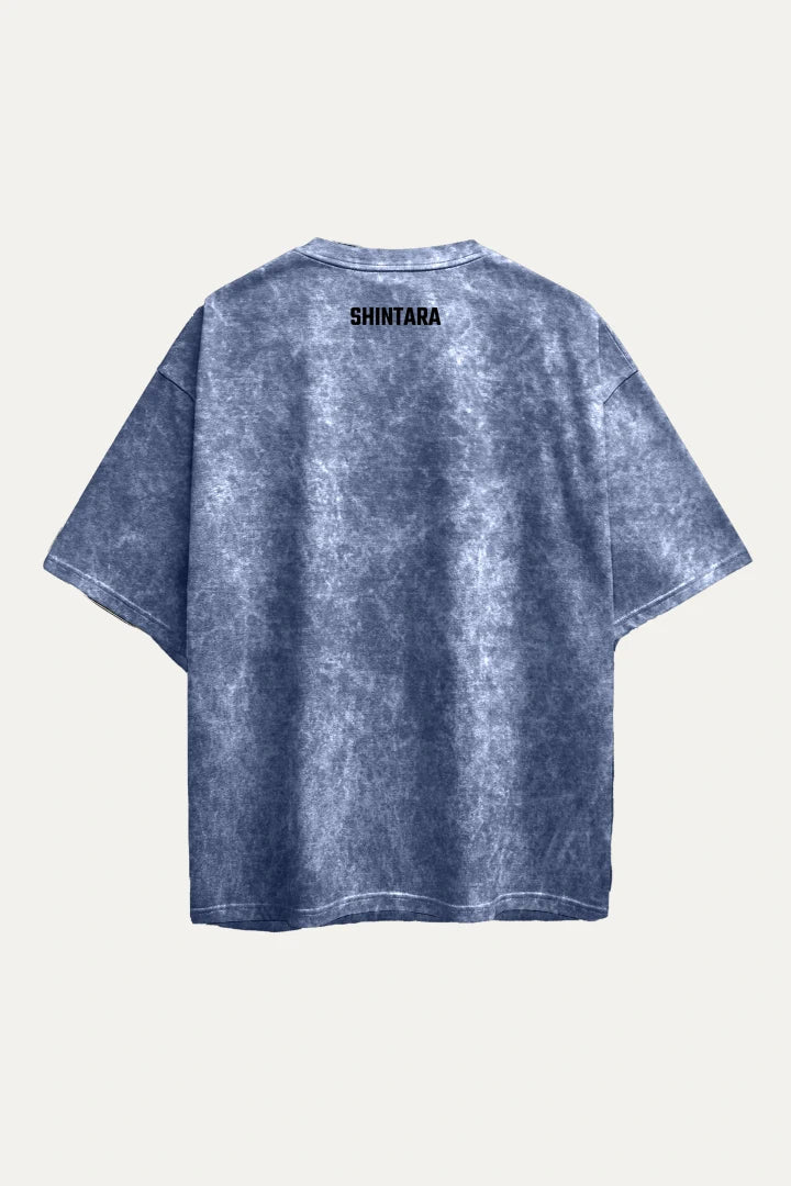 Camisetas Oversize Acid wash Azul Chopper de One Piece | Mujer