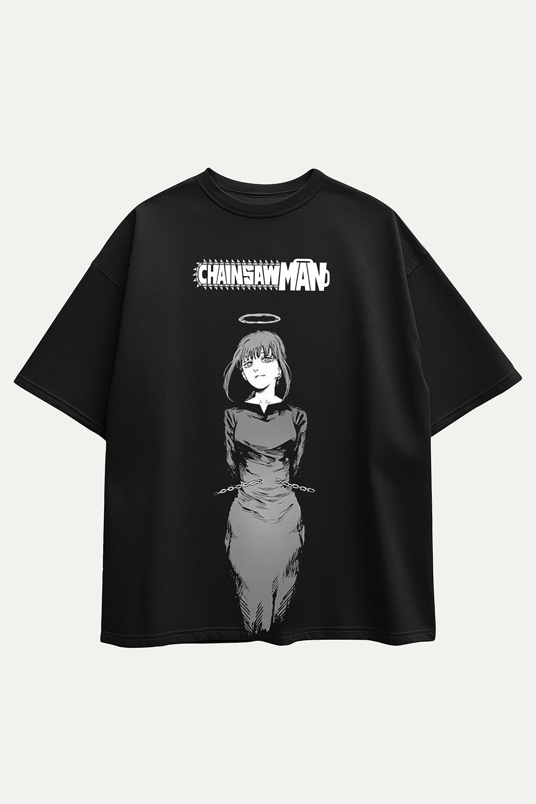 Camisetas Oversize Negra Makima de Mujer