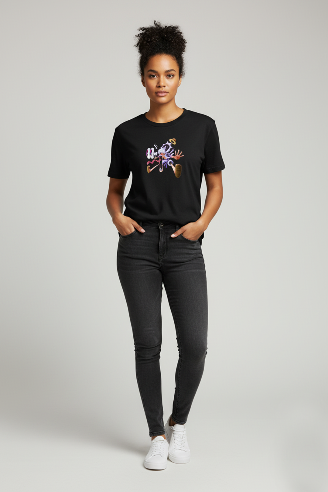 Camisetas Manga corta Negra Luffy de One Piece | Mujer