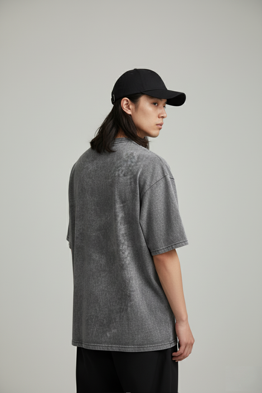 Camisetas Oversize Acid wash Gris F1 de Streetwear | Hombre