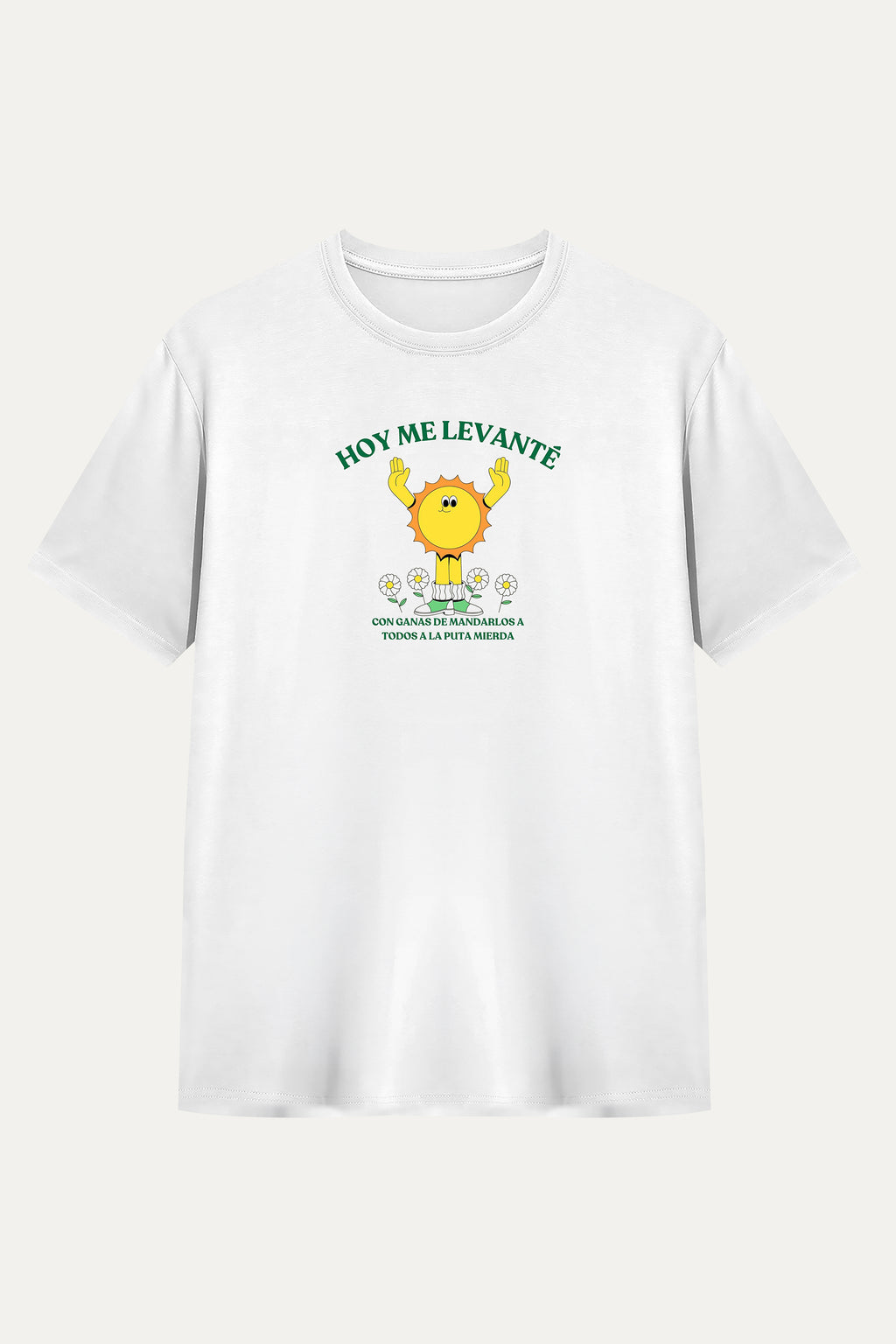 Camisetas Manga corta sol Blanca casual | Mujer