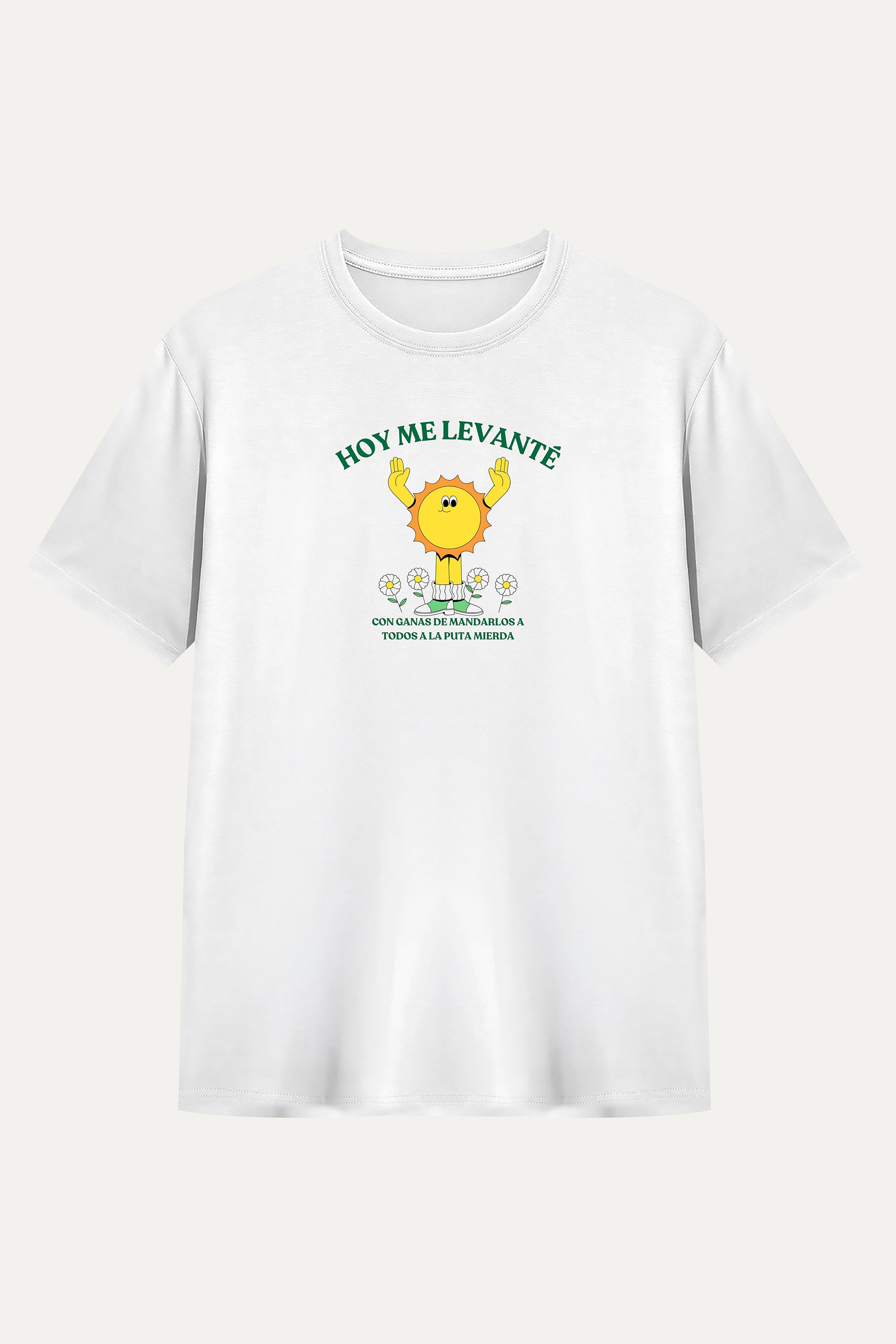 Camisetas Manga corta sol Blanca casual | Mujer