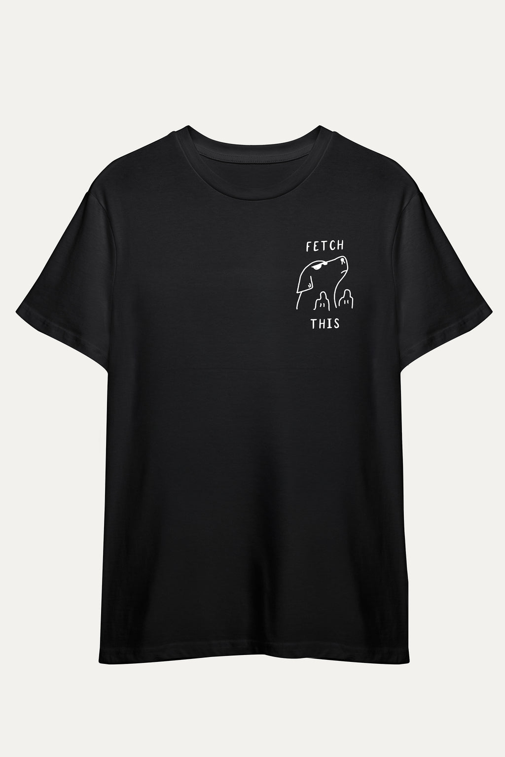 Camisetas Manga corta Negra Fetch This de Casual Lifestyle | Mujer