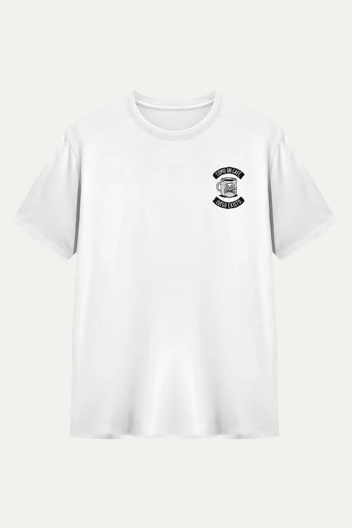 Camisetas Manga corta Blanco Coffee de Casual Lifestyle | Hombre