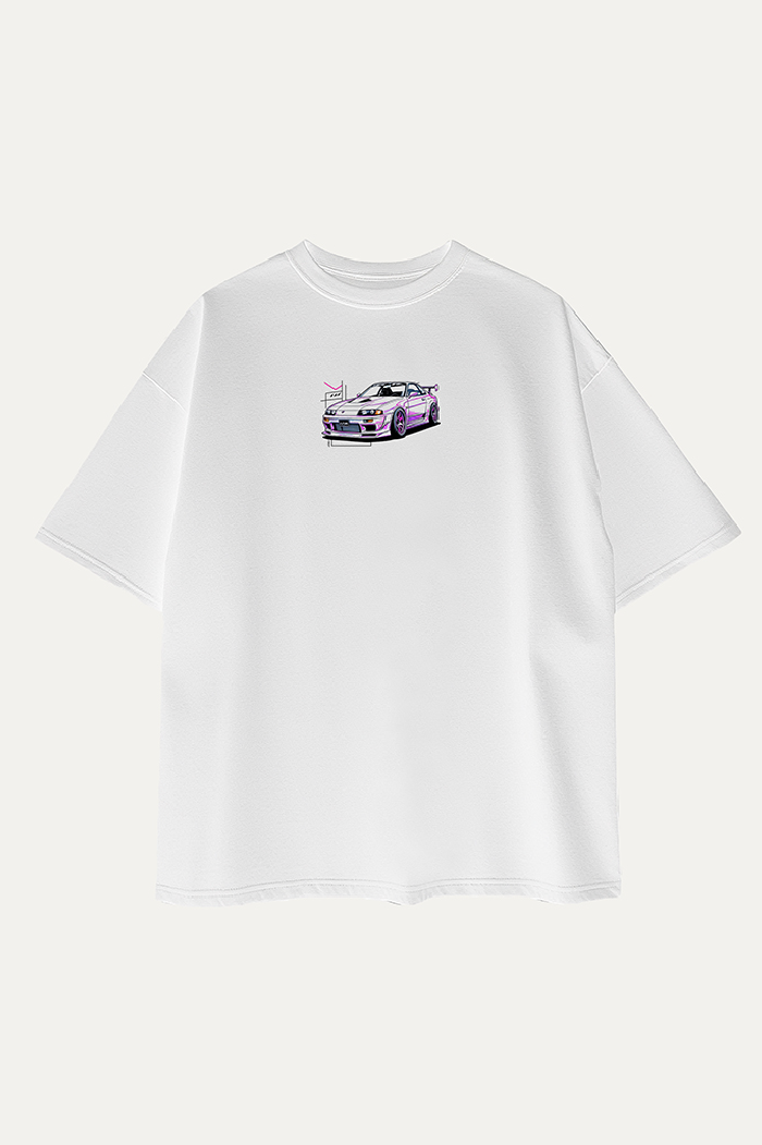 Camisetas Oversize Blanca Nissan de Racing Japan | Mujer