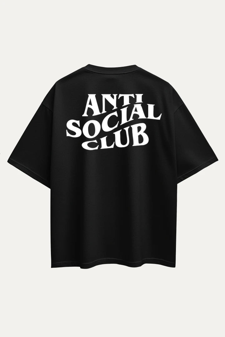 Camisetas Oversize Negra Anti Social Club de Streetwear | Hombre