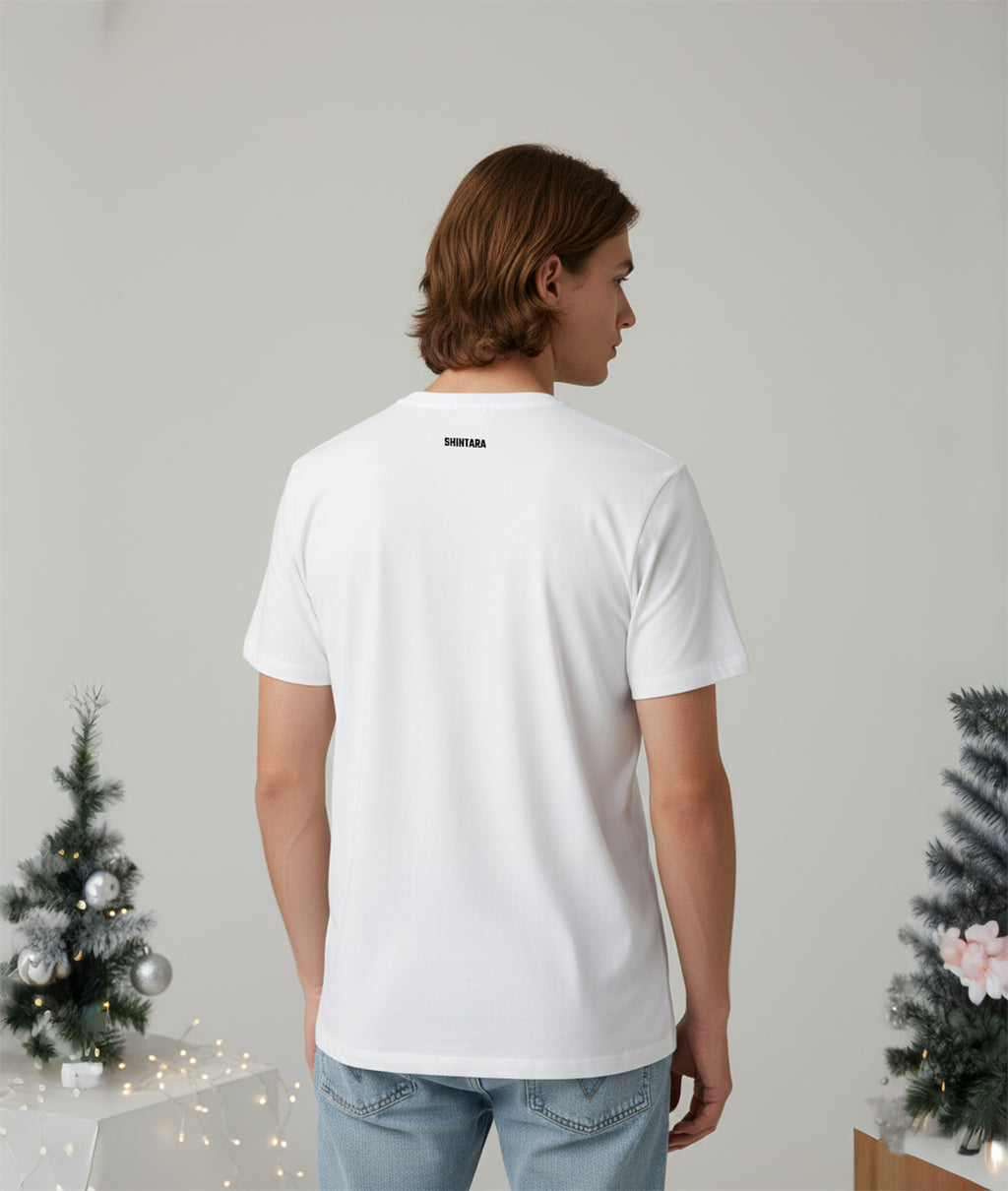 Camisetas Oversize Blanca Dragon Ball Navidad de Unisex