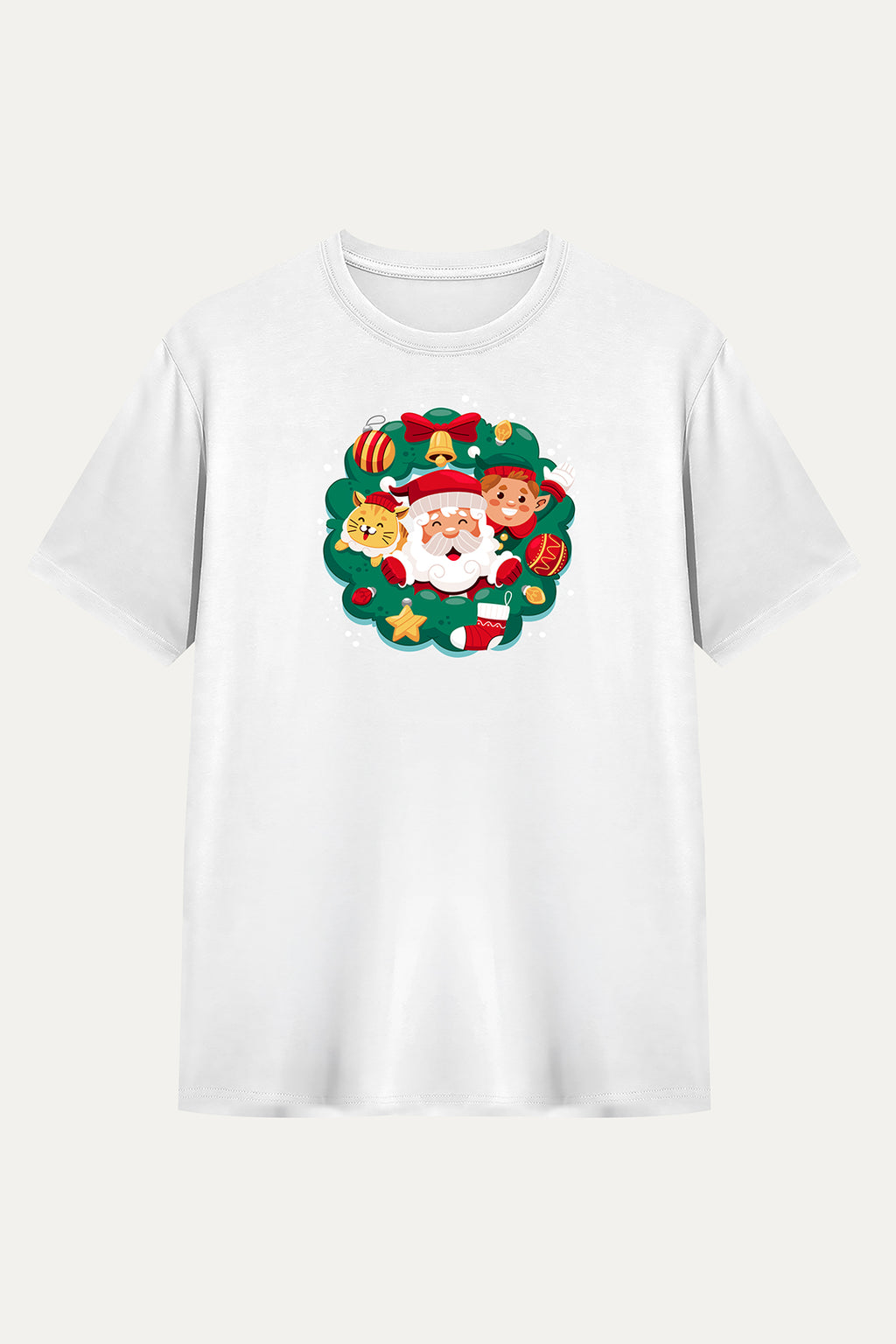 Camisetas Manga corta Blanca Navidad de Unisex