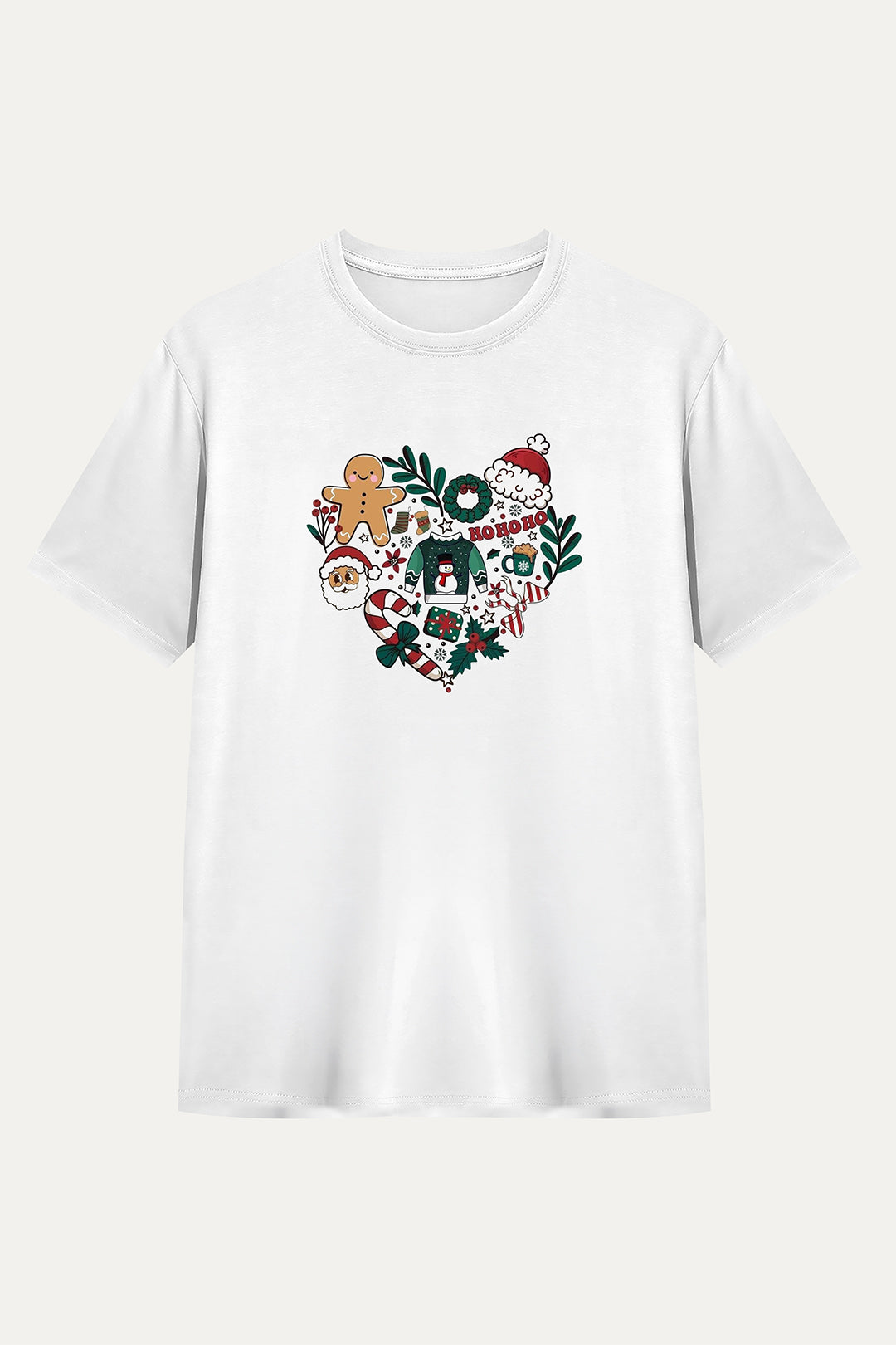 Camisetas Manga corta Blanca Navidad de Unisex