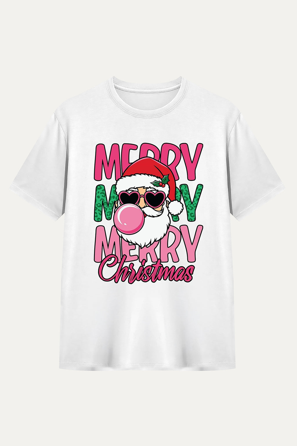 Camisetas Manga corta Blanca Merry Christmas de Unisex