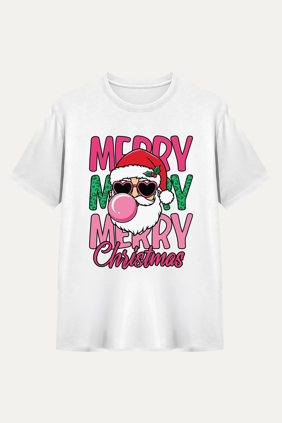 Camisetas Manga corta Blanca Merry Christmas de Unisex