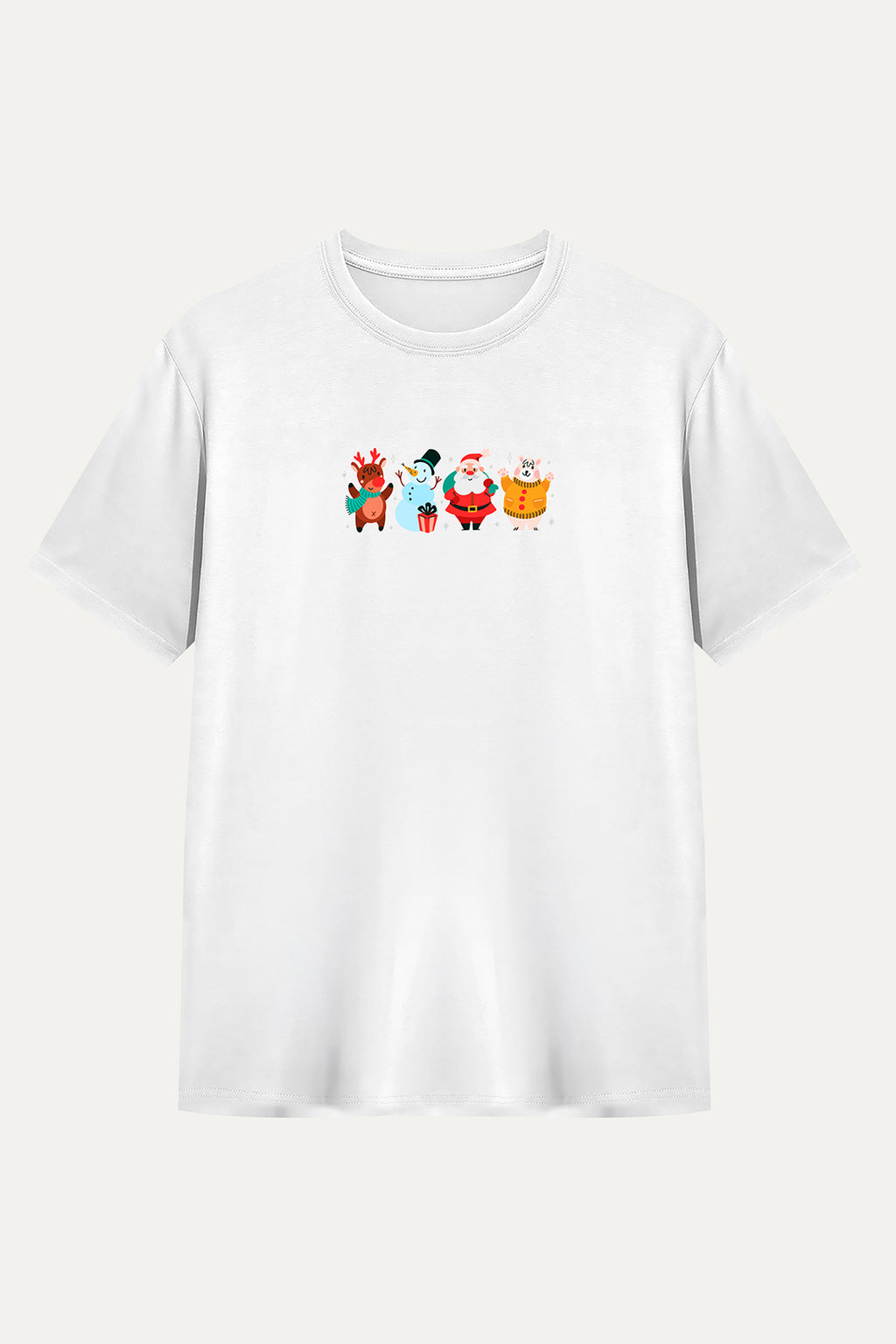 Camisetas Manga corta Blanca Santa Claus de Unisex